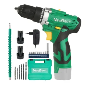 Li-Ion Cordless Drill with LED Light & Rechargeable 1500mAh Battery